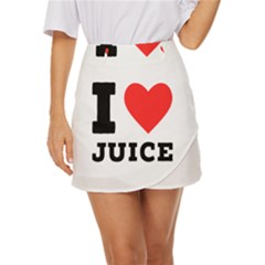 I Love Juice Mini Front Wrap Skirt