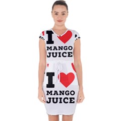 I Love Mango Juice  Capsleeve Drawstring Dress  by ilovewhateva