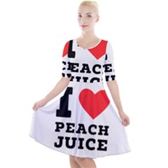 I Love Peach Juice Quarter Sleeve A-line Dress by ilovewhateva
