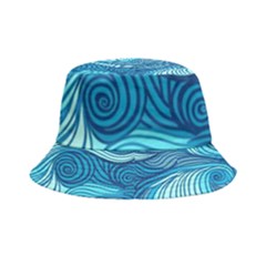 Ocean Waves Sea Abstract Pattern Water Blue Inside Out Bucket Hat