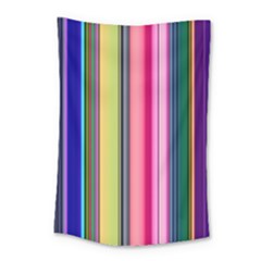 Pastel Colors Striped Pattern Small Tapestry