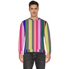 Pastel Colors Striped Pattern Men s Fleece Sweatshirt by Bangk1t