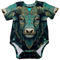 Bull Star Sign Baby Short Sleeve Bodysuit by Bangk1t