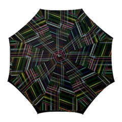 False Prismatic Black Background Golf Umbrellas by Bangk1t