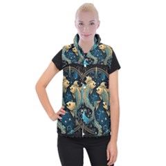 Fish Star Sign Women s Button Up Vest by Bangk1t