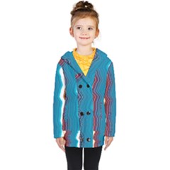 Line Vertical Lines Color Lines Kids  Double Breasted Button Coat by Bangk1t