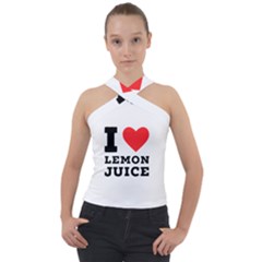 I Love Lemon Juice Cross Neck Velour Top by ilovewhateva