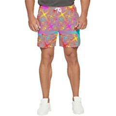 Geometric Abstract Colorful Men s Runner Shorts by Bangk1t