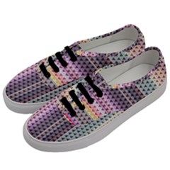 Triangle Stripes Texture Pattern Men s Classic Low Top Sneakers