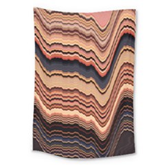 Jagged Pink Amplitude Waves Large Tapestry