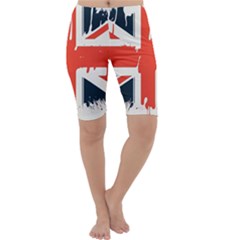 Union Jack England Uk United Kingdom London Cropped Leggings  by Bangk1t