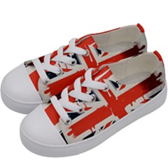 Union Jack England Uk United Kingdom London Kids  Low Top Canvas Sneakers by Bangk1t