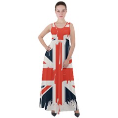 Union Jack England Uk United Kingdom London Empire Waist Velour Maxi Dress