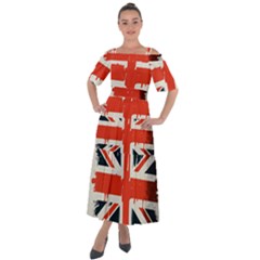 Union Jack England Uk United Kingdom London Shoulder Straps Boho Maxi Dress 