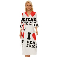 I Love Pear Juice Midsummer Wrap Dress