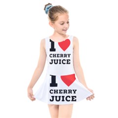 I Love Cherry Juice Kids  Skater Dress Swimsuit by ilovewhateva