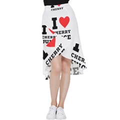 I Love Cherry Juice Frill Hi Low Chiffon Skirt by ilovewhateva