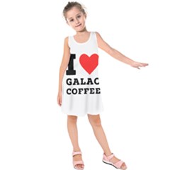 I Love Galao Coffee Kids  Sleeveless Dress by ilovewhateva