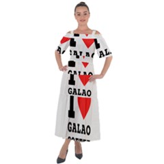 I Love Galao Coffee Shoulder Straps Boho Maxi Dress  by ilovewhateva