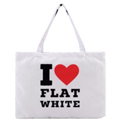 I Love Flat White Zipper Medium Tote Bag by ilovewhateva