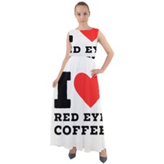 I Love Red Eye Coffee Chiffon Mesh Boho Maxi Dress by ilovewhateva