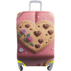 Cookies Valentine Heart Holiday Gift Love Luggage Cover (large) by Ndabl3x