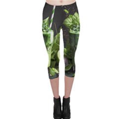 Drink Spinach Smooth Apple Ginger Capri Leggings  by Ndabl3x