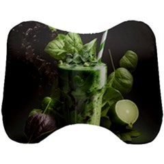 Drink Spinach Smooth Apple Ginger Head Support Cushion by Ndabl3x