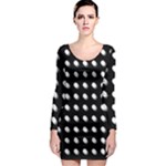 Background Dots Circles Graphic Long Sleeve Bodycon Dress