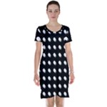 Background Dots Circles Graphic Short Sleeve Nightdress