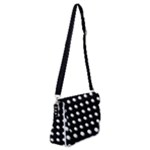 Background Dots Circles Graphic Shoulder Bag with Back Zipper