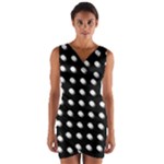 Background Dots Circles Graphic Wrap Front Bodycon Dress