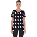 Background Dots Circles Graphic Cut Out Side Drop Tee