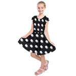 Background Dots Circles Graphic Kids  Short Sleeve Dress
