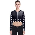 Background Dots Circles Graphic Long Sleeve Zip Up Bomber Jacket