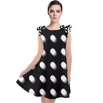 Background Dots Circles Graphic Tie Up Tunic Dress