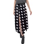 Background Dots Circles Graphic Velour Split Maxi Skirt