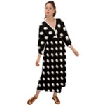 Background Dots Circles Graphic Grecian Style  Maxi Dress