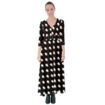 Background Dots Circles Graphic Button Up Maxi Dress