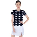 Background Dots Circles Graphic Women s Sports Top