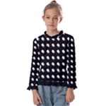 Background Dots Circles Graphic Kids  Frill Detail Tee