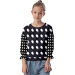 Background Dots Circles Graphic Kids  Cuff Sleeve Top