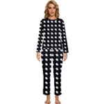 Background Dots Circles Graphic Womens  Long Sleeve Lightweight Pajamas Set