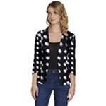 Background Dots Circles Graphic Women s One-Button 3/4 Sleeve Short Jacket