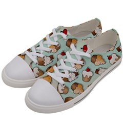 Cupcakes Cake Pie Pattern Men s Low Top Canvas Sneakers by Ndabl3x