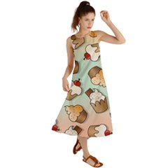 Cupcakes Cake Pie Pattern Summer Maxi Dress by Ndabl3x