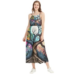 Tree Colourful Boho Sleeveless Summer Dress by Ndabl3x