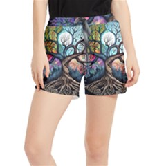 Tree Colourful Women s Runner Shorts by Ndabl3x
