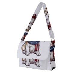 All American Bulldog Full Print Messenger Bag (m)