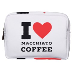 I Love Macchiato Coffee Make Up Pouch (medium) by ilovewhateva